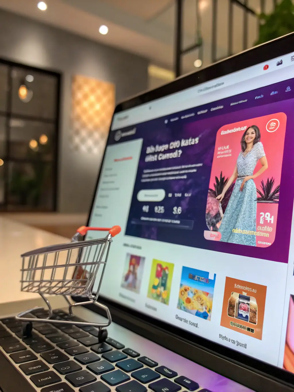 A visually appealing screenshot of the e-commerce platform developed for a retailer, showcasing its user-friendly interface and robust features.